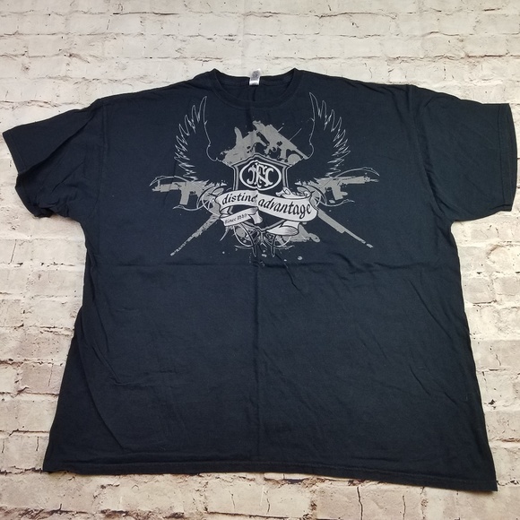 Gildan Other - Gildan Black Graphic Tee Shirt Wings & Guns 3XL